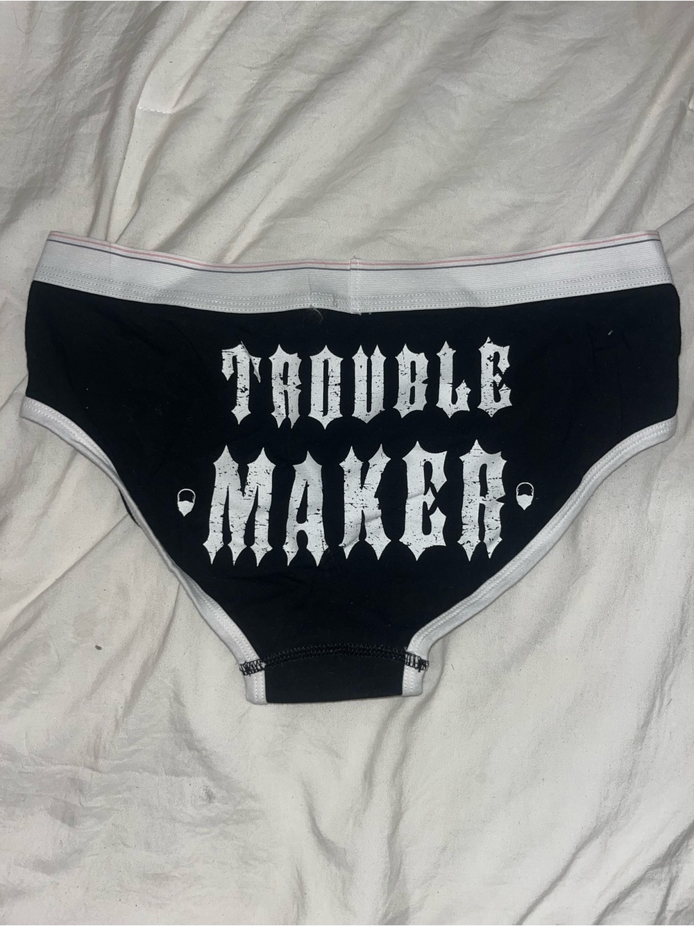 The Drive Clothing/ Trouble Maker Black Cotton Bikini Panties